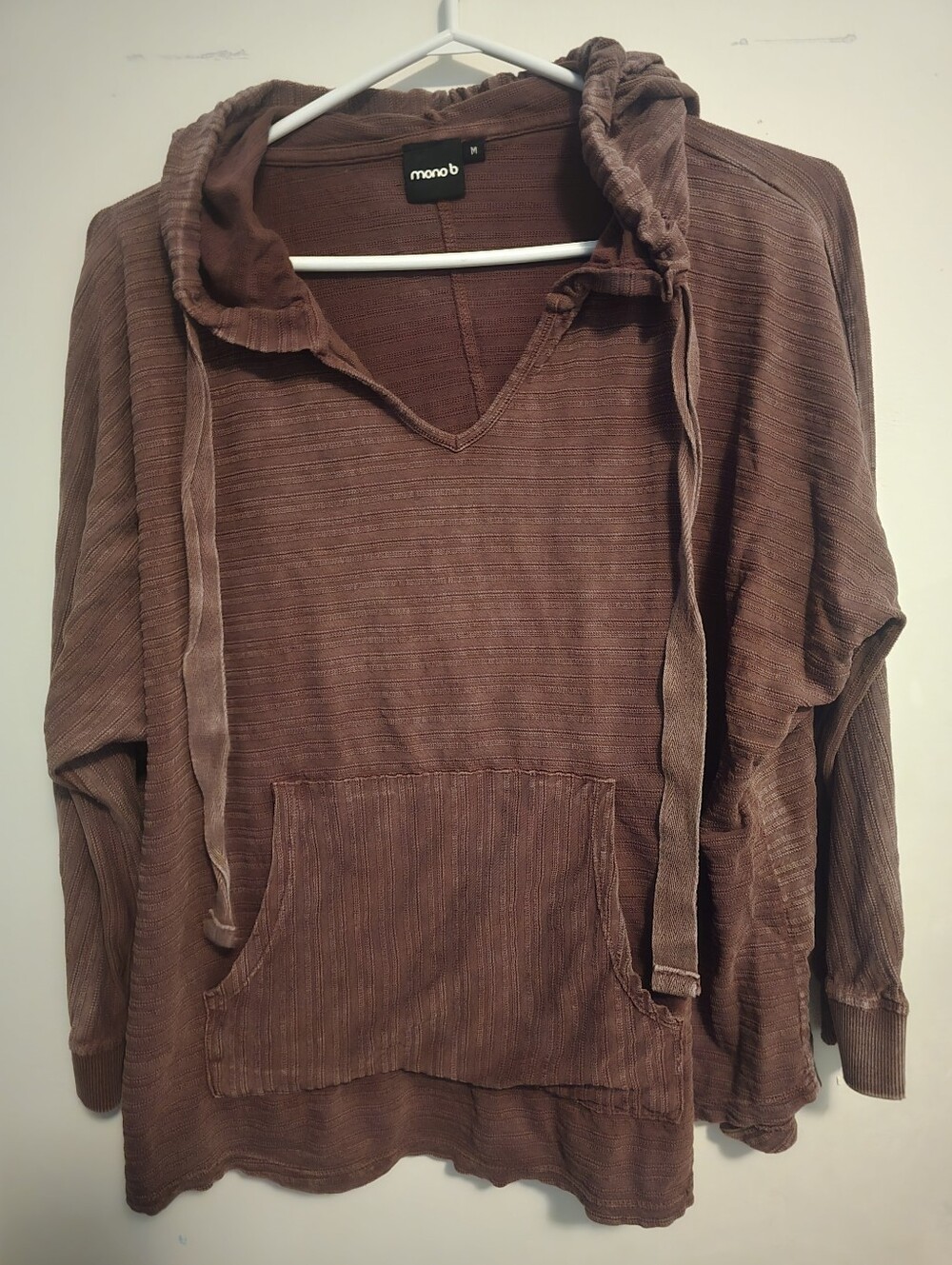 Mono B brand purple Ribbed Hobo hoodie